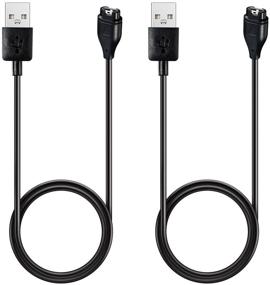 img 4 attached to 🔌 2 Pack of Kissmart Charging Cable Replacement for Garmin Vivoactive 3 Smartwatch, Compatible Charger Cord