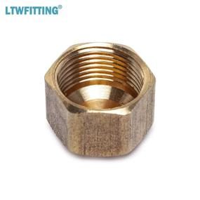 img 1 attached to 🔧 Pack of 60 Brass Compression Cap Stop Valve Caps by LTWFITTING - 3/8-Inch Brass Compression Fitting