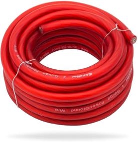 img 2 attached to InstallGear 4 Gauge Red 25Ft Power/Ground Wire True Spec And Soft Touch Cable