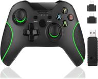 🎮 ultimate wireless controller for xbox one: enhanced 2.4ghz gamepad compatible with xbox one/one s/one x/one series x/s/elite/pc windows 7/8/10, dual vibration logo