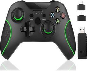 img 4 attached to 🎮 Ultimate Wireless Controller for Xbox One: Enhanced 2.4GHZ Gamepad Compatible with Xbox One/One S/One X/One Series X/S/Elite/PC Windows 7/8/10, Dual Vibration