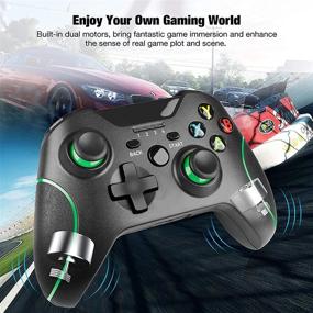 img 2 attached to 🎮 Ultimate Wireless Controller for Xbox One: Enhanced 2.4GHZ Gamepad Compatible with Xbox One/One S/One X/One Series X/S/Elite/PC Windows 7/8/10, Dual Vibration