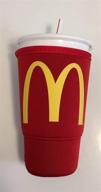 mcdonald's sodasok red large size 30oz: insulated thermal drink cup sleeve, iced javasok логотип