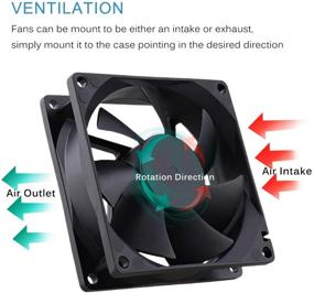 img 1 attached to High Speed Big Airflow 8cm 80mm x 80mm x 25mm DC Cooling Fan - GDSTIME 4500RPM, Dual Ball Bearing, 12V, Brushless