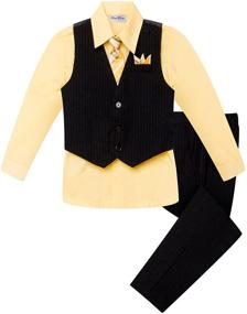 img 3 attached to 👔 OLIVIA KOO Pinstripe Infant Boy Boys' Clothing: Stylish Suits & Sport Coats!