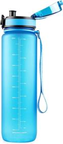 img 2 attached to 💧 Leak Proof 32oz Sports Water Bottle: Stay Hydrated During Workouts, Gym, Biking, and Cycling - Reusable BPA Free Travel Waterbottle with Spill Proof Flip Top Cap and Infuser Insert