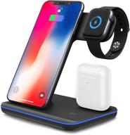 🔌 3-in-1 fast wireless charger stand for airpods, iwatch, and iphone 12/11 pro - qi wireless charging station logo