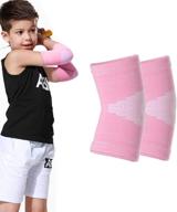 👧 protective and stylish kids knit elbow brace support – luwint compression arm protection sleeves for volleyball, weightlifting, tennis & tendonitis, 1 pair (pink) logo