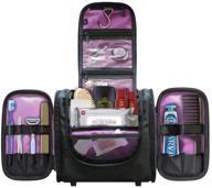 🎁 spacious hanging travel toiletry bag for women and men - makeup & travel organizer kit - ideal gift! logo