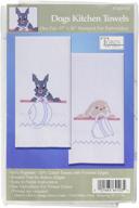tobin t264103 stamped dog kitchen towel - ideal for embroidery logo