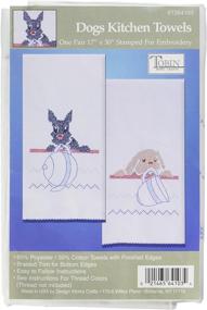 img 2 attached to Tobin T264103 Stamped Dog Kitchen Towel - Ideal for Embroidery