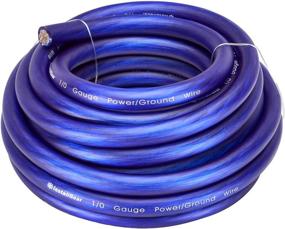 img 1 attached to 💙 InstallGear True Spec 1/0 Gauge Blue 25ft Power/Ground Wire: Soft Touch Cable for improved SEO