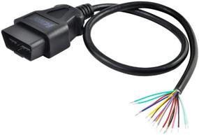 img 4 attached to 🔌 iKKEGOL 16 Pin J1962 OBD2 OBD-II Male Connector to Open Plug Wire, OBD Diagnostic Extension Cable Pigtail - DIY (60cm, 24 inch, 2ft)