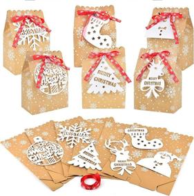 img 1 attached to 🎅 ERKOON Christmas Stocking: Charming Snowman Snowflake Design