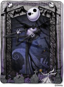 img 2 attached to 🎃 Disney Nightmare Before Christmas Blanket Throw featuring Jack Skellington and Zero