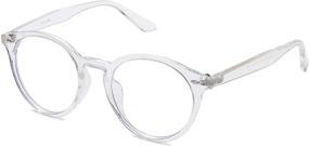 img 3 attached to 👓 SOJOS Classic Round Blue Light Blocking Computer Glasses SJ2069 with Clear Lens