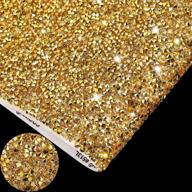 🌟 sparkling diy self-adhesive car decoration sticker sheet with crystal resin rhinestones – glitter rhinestone sheet for shoes and clothing in glamorous gold logo