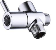 🚿 enhance your shower experience with the kes brass shower arm diverter valve – universal chrome replacement component for handheld and fixed shower heads (pv14-ch) logo