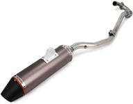 🔥 jfg racing slip-on full exhaust muffler system - улучшенная производительность для мотоцикла crf150f crf230f 2003-2013 - титан логотип