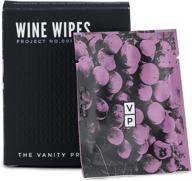 🍷 stain removing wine wipes - portable pack, fresh breath, teeth protector - includes 12 travel-friendly wipes logo