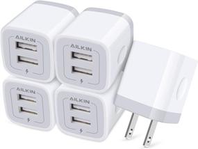 img 4 attached to 🔌 【5-Pack】 Fast Charging USB Wall Charger Plug, Power Adapter Cube with 2 Port Charge for iPhone 12 SE, 11Pro Max, Samsung Galaxy, LG, iPad, X, 8, 7,6 Plus - Quick Chargers Box (cargador)