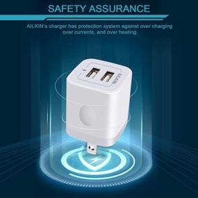 img 2 attached to 🔌 【5-Pack】 Fast Charging USB Wall Charger Plug, Power Adapter Cube with 2 Port Charge for iPhone 12 SE, 11Pro Max, Samsung Galaxy, LG, iPad, X, 8, 7,6 Plus - Quick Chargers Box (cargador)