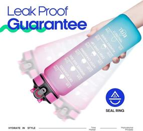 img 1 attached to 💧 Giotto 32oz Leakproof BPA Free Water Bottle with Time Marker & Straw - Stay Hydrated for Fitness and Outdoor Enthusiasts