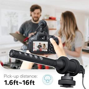 img 1 attached to 🎤 MAONO AU-CM10 Ружейный микрофон: Улучшите видеоинтервью с превосходным сверхкардиоидным конденсатором, идеально совместимым с камерами Canon, Nikon, Sony DSLR, видеокамерой, ПК, телефоном, Android.