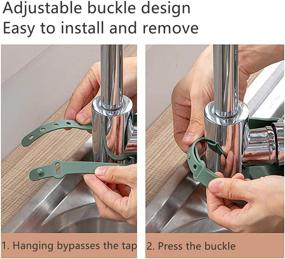 img 3 attached to 🧽 Convenient and Versatile Double-Decker Kitchen Sink Caddy: Sponge Holder, Soap Holder, and Organizer with Adjustable Strap and Drain Holes