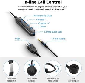 img 2 attached to 🎧 D312U Dual Speaker Headset: Enhance Your Audio Experience with USB and 3.5mm Connection! Compatible with Microsoft Teams, Zoom, RingCentral, Cisco, Avaya & More!