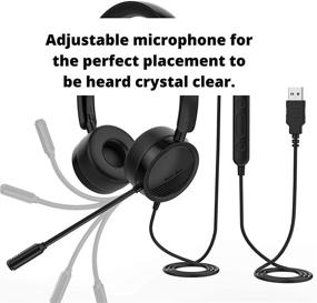 img 1 attached to 🎧 D312U Dual Speaker Headset: Enhance Your Audio Experience with USB and 3.5mm Connection! Compatible with Microsoft Teams, Zoom, RingCentral, Cisco, Avaya & More!