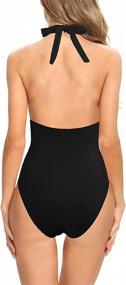 img 1 attached to Weinicoco V Neck Swimsuit Control Monokini LGA20013 Women's Clothing and Swimsuits & Cover Ups