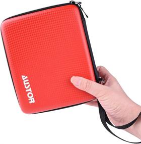 img 2 attached to AUSTOR Travel Carrying Case for Nintendo 2DS, Red: Compact and Protective Storage Solution for Gamers On-the-Go