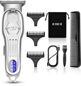 img 4 attached to 💇 Cordless T-Blade Trimmer for Men - CIICII Mini Hair Clippers Set (8Pcs Rechargeable) Home Barber Haircut Kit with Travel Bag - Ideal Gift