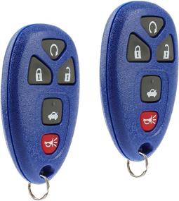 img 2 attached to 🔑 2-пакет Синих брелков для бесключевого входа для Chevy Impala Monte Carlo / Cadillac DTS / Buick Lucerne 2006-2013