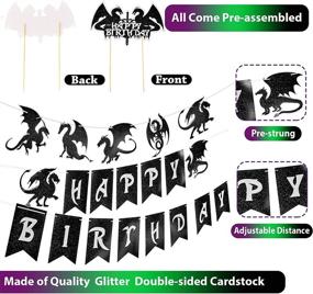 img 1 attached to 🐉 Dragon Cake Decoration Cupcake Toppers Dragon Birthday Banner Funny Dragon Balloon Dragon Theme Party Decorations Set for Dinosaur Birthday Supplies Dragon Fantasy Party