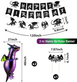 img 2 attached to 🐉 Dragon Cake Decoration Cupcake Toppers Dragon Birthday Banner Funny Dragon Balloon Dragon Theme Party Decorations Set for Dinosaur Birthday Supplies Dragon Fantasy Party