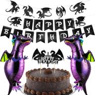 🐉 dragon cake decoration cupcake toppers dragon birthday banner funny dragon balloon dragon theme party decorations set for dinosaur birthday supplies dragon fantasy party логотип