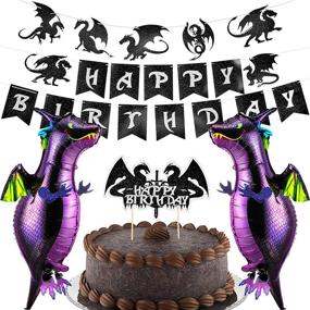 img 4 attached to 🐉 Dragon Cake Decoration Cupcake Toppers Dragon Birthday Banner Funny Dragon Balloon Dragon Theme Party Decorations Set for Dinosaur Birthday Supplies Dragon Fantasy Party