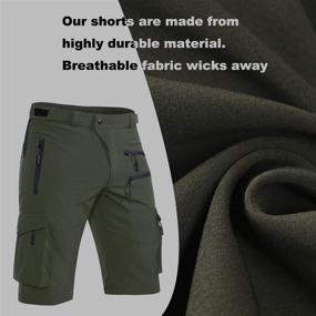 img 1 attached to Hiauspor Mens Mountian Bike Shorts Велосипедные шорты Мужские велосипедные шорты Черный Талия