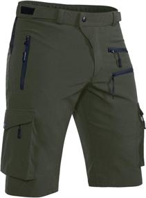 img 4 attached to Hiauspor Mens Mountian Bike Shorts Велосипедные шорты Мужские велосипедные шорты Черный Талия