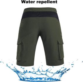 img 3 attached to Hiauspor Mens Mountian Bike Shorts Велосипедные шорты Мужские велосипедные шорты Черный Талия