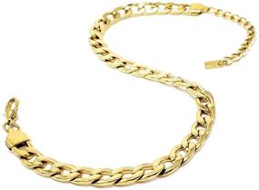 img 4 attached to Fashion 21 Stainless Steel Chain Anklet for Women and Girls - Adjustable Ankle Bracelet Jewelry