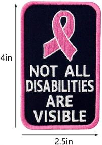 img 1 attached to 🐾 Service Dog Medical Alert Vest/Harnesses - Concealed Disabilities Awareness - Morale Tactical Patch - Embroidered Badge - Fastener Hook & Loop Emblem, 6 Pcs, Pink