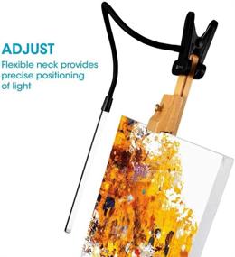 img 1 attached to 🌟 OttLite Easel Lamp with Clip-On LED – Durable Spring Loaded Clip, Cord with On/Off Switch, Adjustable Neck, ClearSun LED Technology – Ideal for Easels, Desks, Shelves & Tables