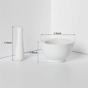 img 2 attached to 🔨 LEETOYI Porcelain Mortar and Pestle: Premium Ceramic Herb Grinder Pill Crusher Set- 3.3-inch White - Effective Crushing and Grinding Solution