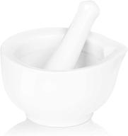 🔨 leetoyi porcelain mortar and pestle: premium ceramic herb grinder pill crusher set- 3.3-inch white - effective crushing and grinding solution logo