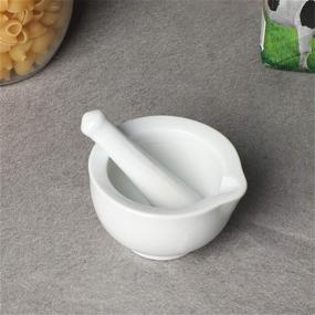 img 1 attached to 🔨 LEETOYI Porcelain Mortar and Pestle: Premium Ceramic Herb Grinder Pill Crusher Set- 3.3-inch White - Effective Crushing and Grinding Solution