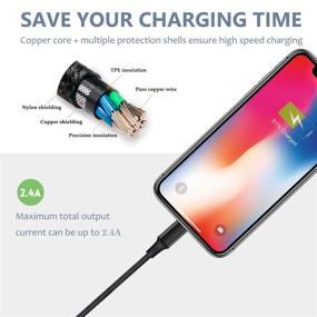 img 1 attached to 🔌 4 in 1 Multi Charging Cable 6FT - Bolatus Universal USB Cord with Type C/Micro USB Connector for Phone -Black