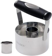 🍩 hulisen donut cutter and biscuit cutter set - 3.5 inch stainless steel doughnut cutter with soft grip handle - professional baking tools in a gift package logo